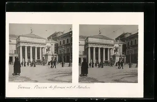Stereo-AK Genua, Piazza de ferrari mid d Theater