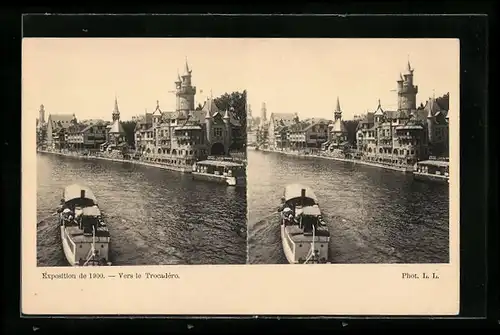 Stereo-AK Exposition de 1900, Vers le Trocadéro