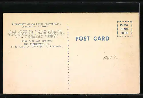 Künstler-AK South Hill, VA, The Glass House Restaurant