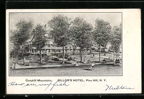 Künstler-AK Pine Hill, NY, Billors Hotel
