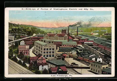 AK East Pittsburgh, PA, Birds-eye of Portion of Westinghouse Electric and Mfg. Co.