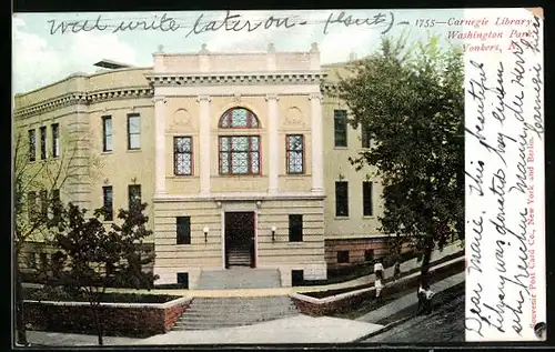 AK Yonkers, NY, Carnegie Library, Washington Park