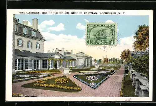 AK Rochester, NY, The Gardens, Residence of Mr. George Eastman