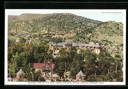 AK Manitou Springs, CO, General View of the Cliff House and Soda Spring