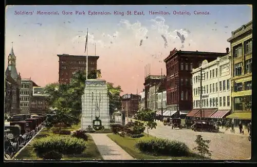 AK Hamilton, Ontario, Soldiers` Memorial, Gore Park Extension, King St. East