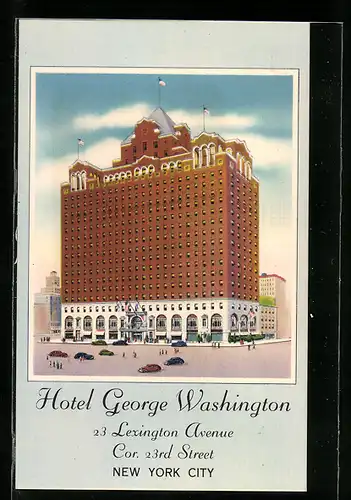 AK New York, NY, Hotel George Washington, 23 Lexington Avenue