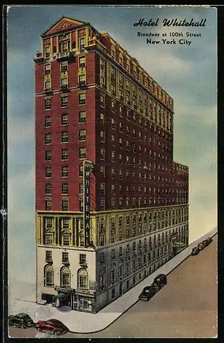 AK New York, NY, Hotel Whitehall, Broadway at 100th Street