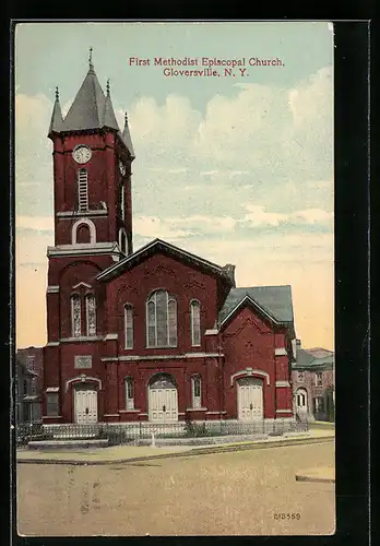 AK Gloversville, NY, First Methodist Episcopal Church
