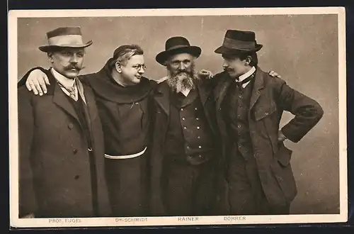 AK Erl, Passionsspiel 1912, Prof. Fugel, Dr. Schmidt, Rainer & Dörrer