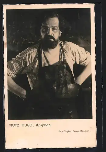 AK Portrait des Kaiphas-Darstellers Rutz Hugo aus den Passionsspielen