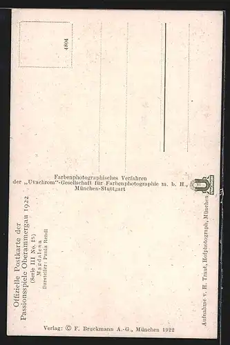 AK Passionsspiele Oberammergau 1922, Magdalena