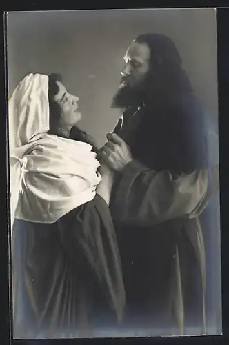AK Passionsspiele Oberammergau 1910, Jesus, Abschied Jesu von Marie
