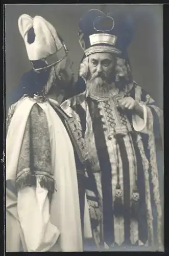 AK Passionsspiele Oberammergau 1910, Jesus, Kaiphas und Annas