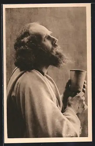 AK Passionsspiele Oberammergau 1922, Jesus beim Abendmahle