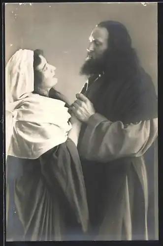 AK Passionsspiele Oberammergau 1910, Abschied Jesu von Maria