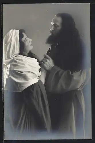AK Passionsspiele Oberammergau 1910, Abschied Jesu von Maria