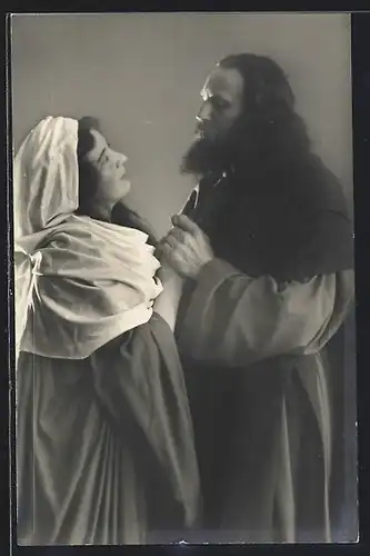AK Passionsspiele Oberammergau 1910, Abschied Jesu von Maria
