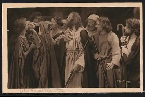 AK Passionsspiele Oberammergau 1922, Abschied von Bethania