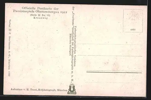 AK Passionsspiele Oberammergau 1922, Kreuzweg