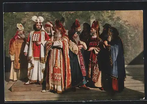 AK Passionsspiele Oberammergau 1922, Die Hohenpriester