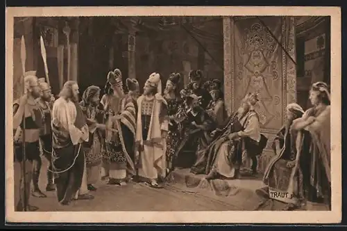 AK Passionsspiele Oberammergau 1922, Jesus vor Herodes
