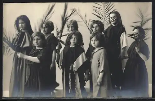 AK Passionsspiele Oberammergau 1910, Kindergruppe