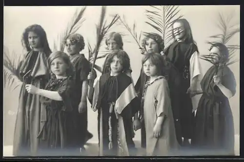 AK Passionsspiele Oberammergau 1910, Kindergruppe