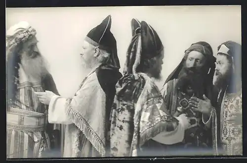 AK Passionsspiele Oberammergau 1910, Priester und Pharisäer