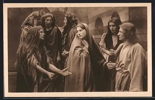 AK Passionsspiele Oberammergau 1922, Die klagenden Frauen