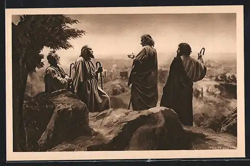 AK Passionsspiele Oberammergau 1922, Gang nach Jerusalem