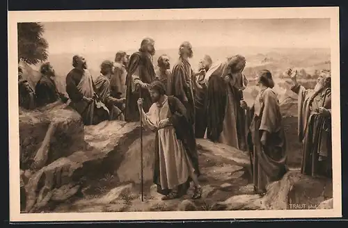 AK Passionsspiele Oberammergau 1922, Gang nach Jerusalem