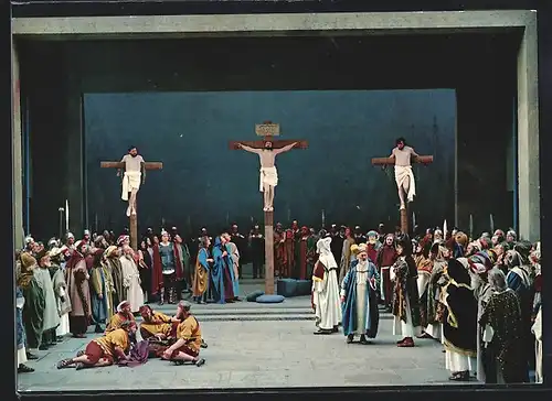 AK Passionsspiele Oberammergau 1970, Kreuzigung