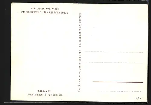 AK Passionsspiele Oberammergau 1960, Kreuzweg