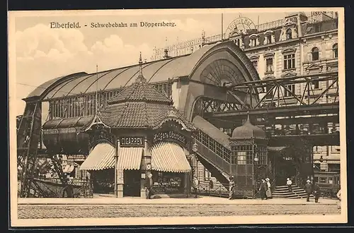 AK Elberfeld, Schwebebahn am Döppersberg