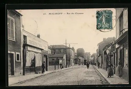 AK Malakoff, Rue des Clozeaux