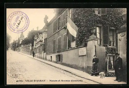 AK Ville-d`Avray, Maison et Avenue Gambetta