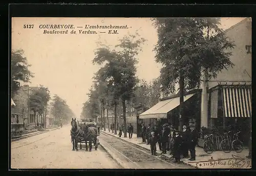 AK Courbevoie, L'embrachement Boulevard de Verdun