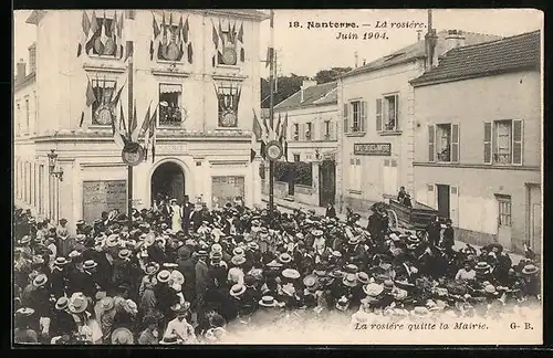 AK Nanterre, La rosière, Juin 1904
