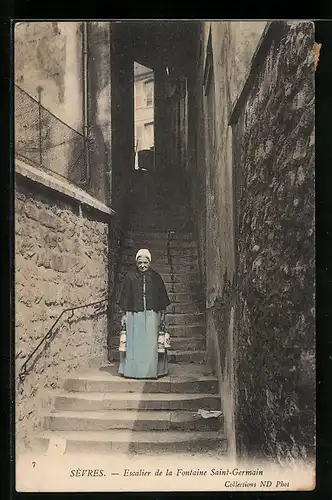 AK Sèvres, Escalier de la Fontaine Saint-Germain