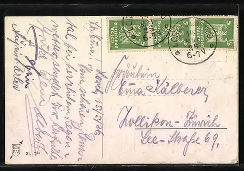 AK Junges Pärchen in schwäbischen Trachten gehen spazieren