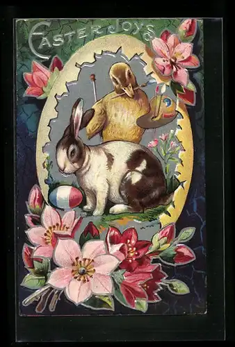 AK Osterhase und Osterküken