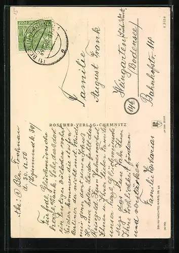 Künstler-AK Zwerg riecht an Blume