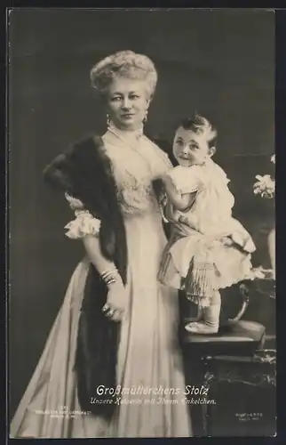 AK Kaiserin Auguste Victoria Königin von Preussen mit Enkelchen