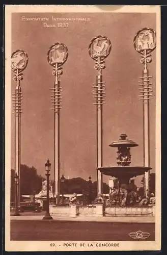 AK Paris, Exposition Internationale 1937, Porte de la Concorde