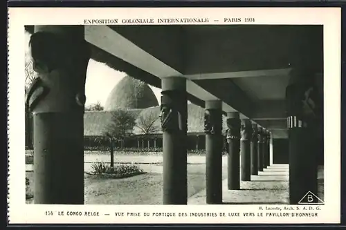 AK Paris, Exposition coloniale internationale 1931, Le Congo Belge, Portique des Industries de Luxe