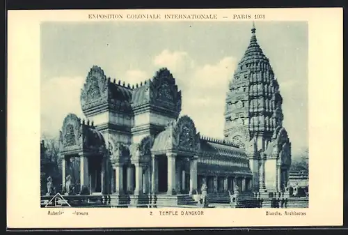 AK Paris, Exposition coloniale internationale 1931, Temple d`Angkor, detail