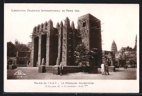 AK Paris, Exposition coloniale internationale 1931, Palais de l`A.O.F., Le Mosquée Soudanaise