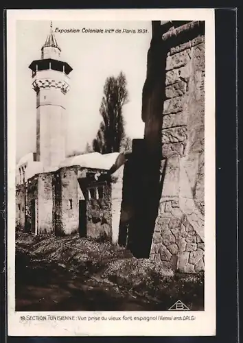 AK Paris, Exposition coloniale internationale 1931, Section Tunisienne, vue prise du vieux fort espagnol