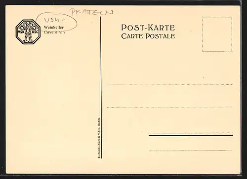 AK Pratteln, VSK-Weinkeller, Blick in den Weinkeller