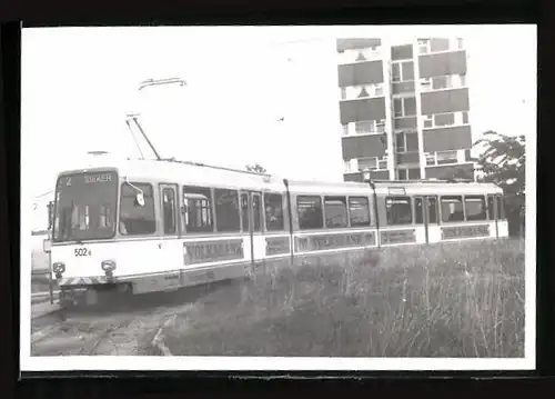 Fotografie P. Boehm, Ansicht Bielefeld, Strassenbahn-Triebwagen Nr. 502b, Linie 2 Richtung Sieker